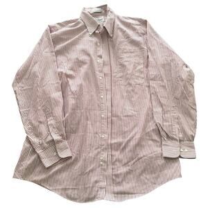 Vintage Sears Roebuck & Co Pinpoint Oxford Pima Cotton Blend Size 16.5 34/35